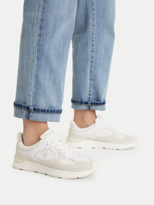 Sneakersy Tommy Hilfiger Th Mix Material Runner FW0FW09306 Biały