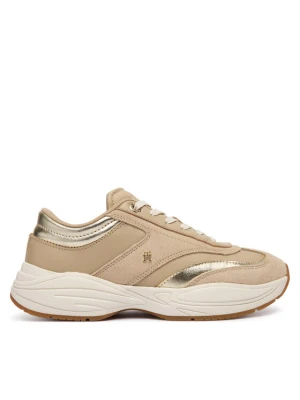 Sneakersy Tommy Hilfiger Th Modern Sporty Runner Leather FW0FW09590 Beżowy