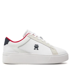 Sneakersy Tommy Hilfiger Th Platform Court Sneaker Nbk FW0FW08210 Biały