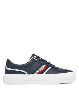 Sneakersy Tommy Hilfiger Th Platform Vulc Leather FW0FW09603 Granatowy