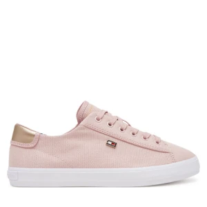 Sneakersy Tommy Hilfiger Vulc Canvas Lace Up Sneaker FW0FW08647 Różowy