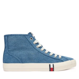 Sneakersy Tommy Jeans Archive Y2K Denim Mid Cut EN0EN03075 Niebieski