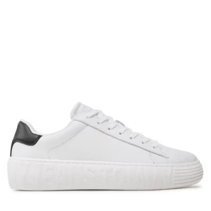 Sneakersy Tommy Jeans Leather Outsole EM0EM01159 White YBR