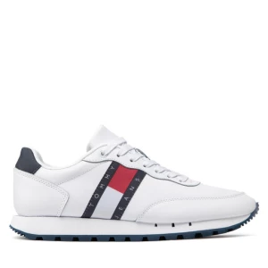 Sneakersy Tommy Jeans Leather Runner EM0EM00898 White YBR