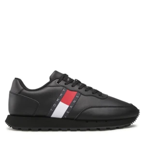 Sneakersy Tommy Jeans Leather Runner Ess EM0EM00898 Czarny