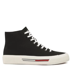 Sneakersy Tommy Jeans Mid Canvas Color EM0EM01157 Czarny