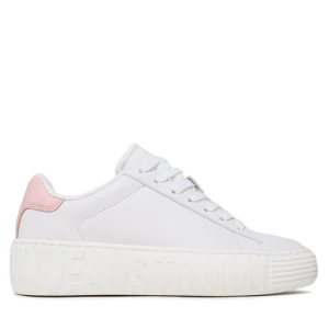 Sneakersy Tommy Jeans New Cupsole Leather EN0EN02137 Biały