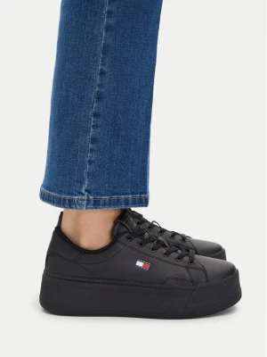 Sneakersy Tommy Jeans Platform Logo Sneaker EN0EN02961 Czarny