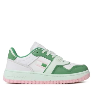 Sneakersy Tommy Jeans Retro Baskt Lv Susta EN0EN02128 Zielony