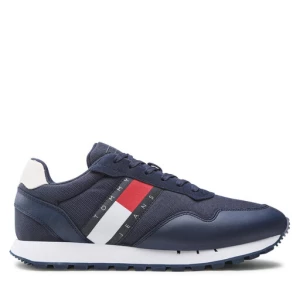 Sneakersy Tommy Jeans Retro Leather Runner EM0EM01081 Granatowy