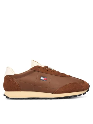 Sneakersy Tommy Jeans Retro Runner Archive Ltr EN0EN03097 Brązowy
