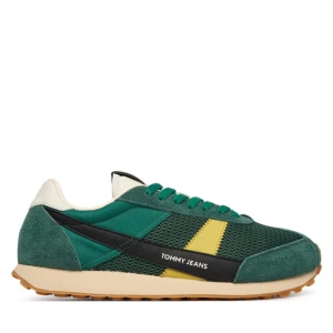 Sneakersy Tommy Jeans Retro Runner Archive Open Mesh EM0EM01715 Zielony