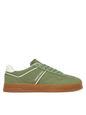 Sneakersy Tommy Jeans The Greenwich Mix Media EM0EM01586 Zielony