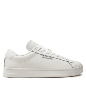 Sneakersy Tommy Jeans Tjm Leather Low Cupsole EM0EM01374 Écru