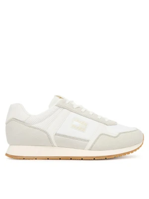 Sneakersy Tommy Jeans Tjm Runner Casual EM0EM01617 Écru Kremowy