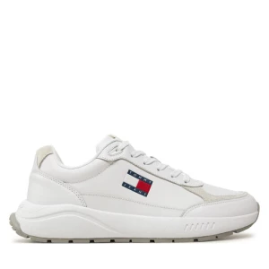 Sneakersy Tommy Jeans Tjm Runner Full Leather Ess EM0EM01445 Biały