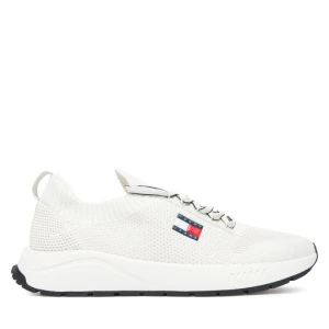 Sneakersy Tommy Jeans Tjm Runner Knitted EM0EM01580 Écru