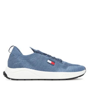 Sneakersy Tommy Jeans Tjm Runner Knitted EM0EM01580 Niebieski