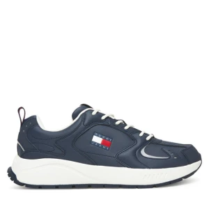 Sneakersy Tommy Jeans Tjm Runner Leather EM0EM01621 Granatowy