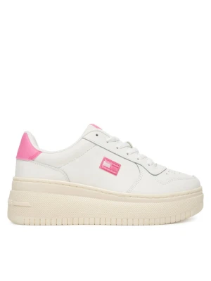 Sneakersy Tommy Jeans Tjw Basket Flatform EN0EN02981 Biały