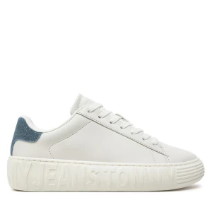 Sneakersy Tommy Jeans Tjw Fancy Leather Cupsole EN0EN02575 Écru