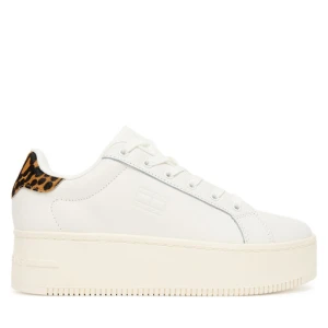 Sneakersy Tommy Jeans Tjw Flatform Leopard Sneaker EN0EN02930 Biały