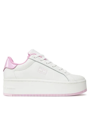Sneakersy Tommy Jeans Tjw Flatform Patent Sneaker EN0EN02864 Écru Kremowy