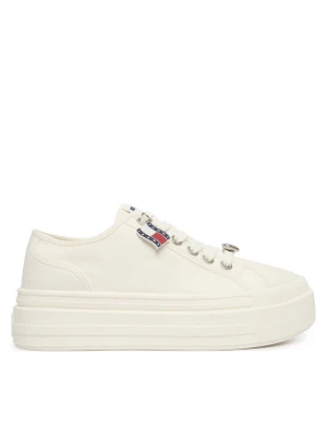 Sneakersy Tommy Jeans Tjw Flatform Sneaker Charms EN0EN02959 Biały