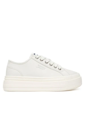 Sneakersy Tommy Jeans Tjw Flatform Sneaker Ltr EN0EN02964 Écru Kremowy