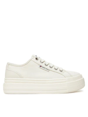 Sneakersy Tommy Jeans Tjw Foxing Flatform Lc EN0EN02736 Biały
