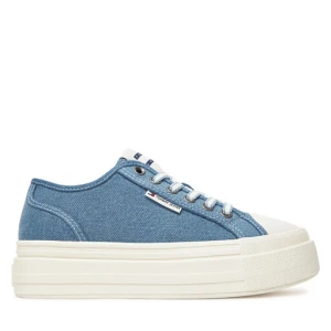 Sneakersy Tommy Jeans Tjw Foxing Flatform Lc EN0EN02736 Niebieski