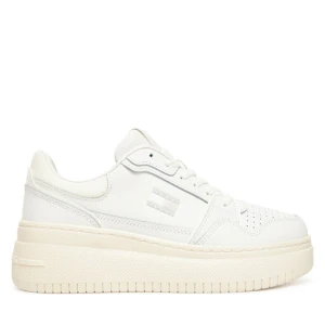 Sneakersy Tommy Jeans Tjw Retro Basket Flatform EN0EN02840 Écru