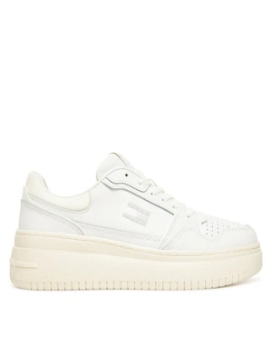 Sneakersy Tommy Jeans Tjw Retro Basket Flatform EN0EN02840 Écru Kremowy