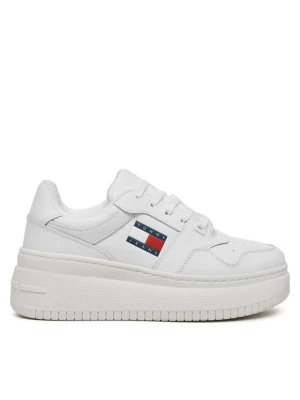 Sneakersy Tommy Jeans Tjw Retro Basket Flatform Ess EN0EN02506 Biały