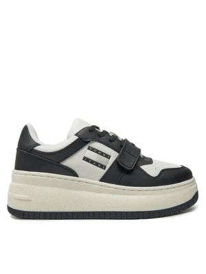 Sneakersy Tommy Jeans Tjw Retro Basket Flatform Velcro EN0EN02573 Czarny