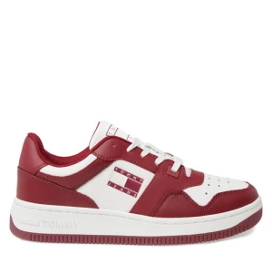 Sneakersy Tommy Jeans Tjw Retro Basket Leather EN0EN02532 Czerwony