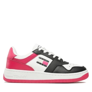 Sneakersy Tommy Jeans Tjw Retro Basket Leather EN0EN02532 Różowy