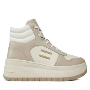 Sneakersy Tommy Jeans Tjw Retro Basket Mc Lace Up EN0EN02422 Beżowy