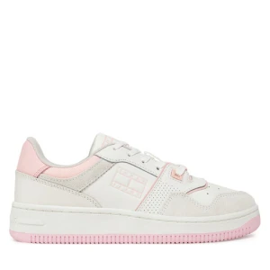 Sneakersy Tommy Jeans Tjw Retro Basket Washed Suede EN0EN02773 Biały