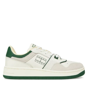 Sneakersy Tommy Jeans Tjw Retro Basket Washed Suede EN0EN02773 Biały