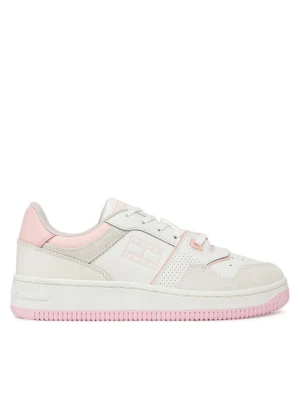 Sneakersy Tommy Jeans Tjw Retro Basket Washed Suede EN0EN02773 Biały
