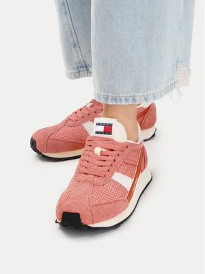 Sneakersy Tommy Jeans Tjw Retro Runner Archive EN0EN03013 Różowy