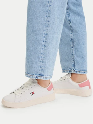 Sneakersy Tommy Jeans Tjw Script Cupsole EN0EN02960 Biały