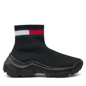 Sneakersy Tommy Jeans Tjw Sock Boot EN0EN02446 Czarny