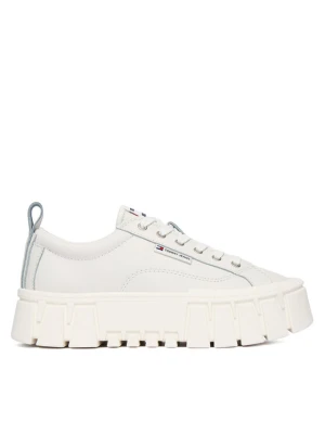 Sneakersy Tommy Jeans Tjw Vulc Flatform Leather EN0EN03008 Biały