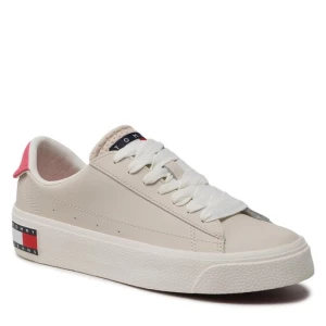 Sneakersy Tommy Jeans Vulcanized Leather EN0EN02030 Beżowy