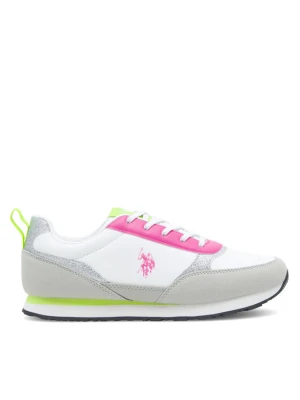 Sneakersy U.S. Polo Assn. NOBIK013 Białe złoto