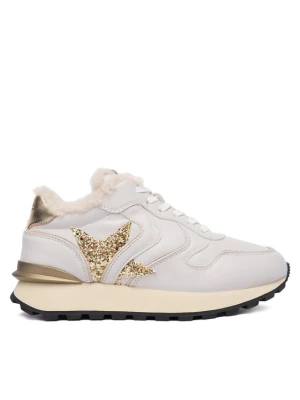 Sneakersy Voile Blanche Paris Race Star Fur 2019480-02 Biały