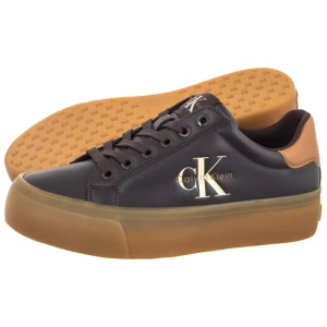 Sneakersy Vulc Flatform Laceup Low Lth Fudge / Marshmallow HW0HW03159 0JW (CK752-b) Calvin Klein