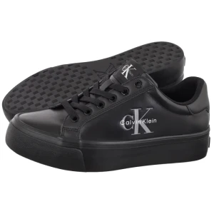 Sneakersy Vulc Flatform Laceup Low Lth Triple Black HW0HW03159 0GJ (CK752-a) Calvin Klein